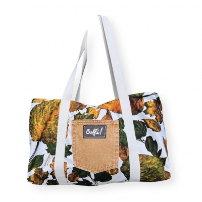 Sac Week-end feuillage et jeans "Oufti" taille XL