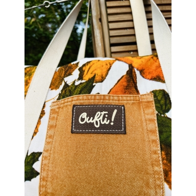Sac Week-end feuillage et jeans "Oufti" taille XL