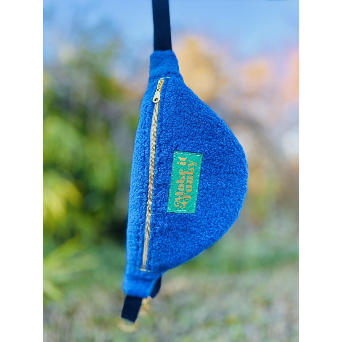 Sac banane en tissu bouclette  "Make it Funky"