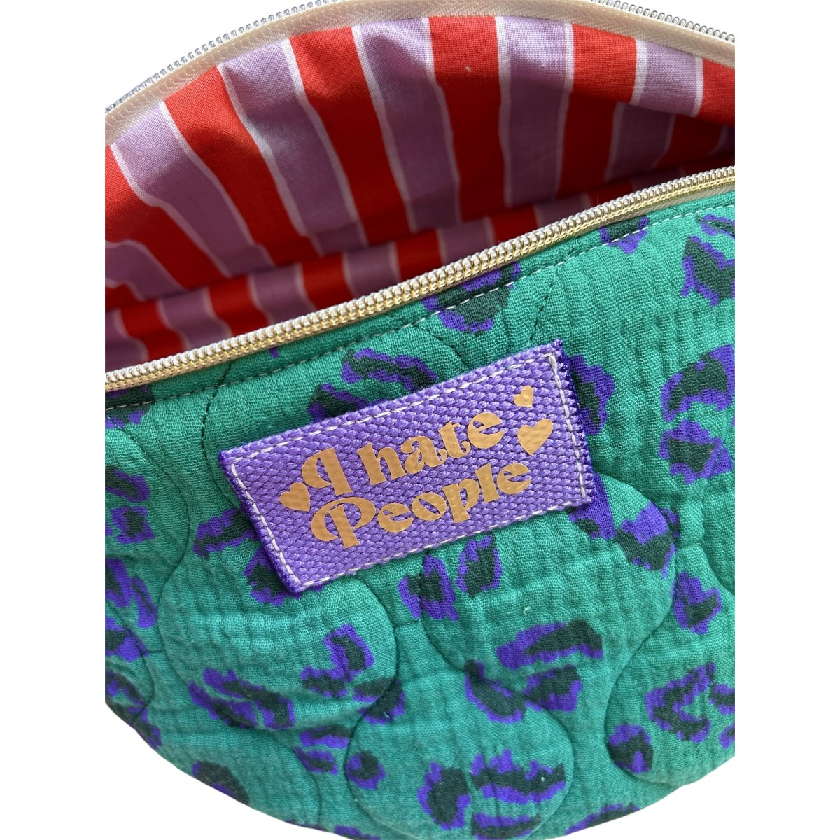 Sac banane XL en coton matelassé vert  Make It Funky"