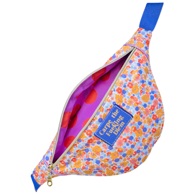 Sac banane matelassé petites fleurs "Carpe The Fucking Diem"