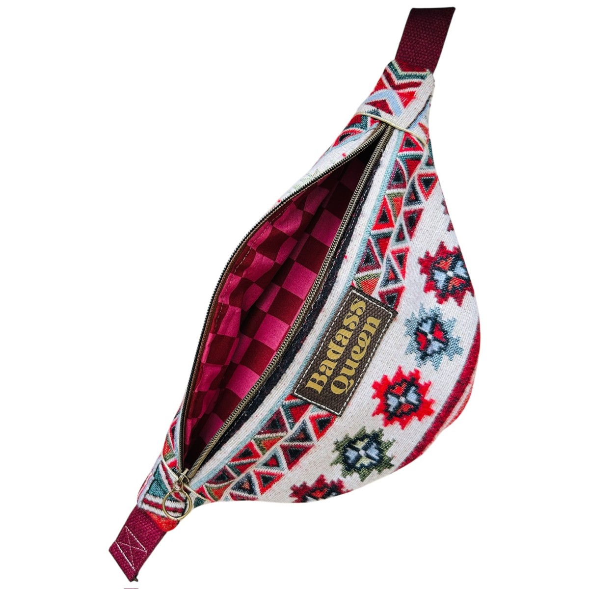 Sac banane en  canevas Amérindien "Badass Queen"