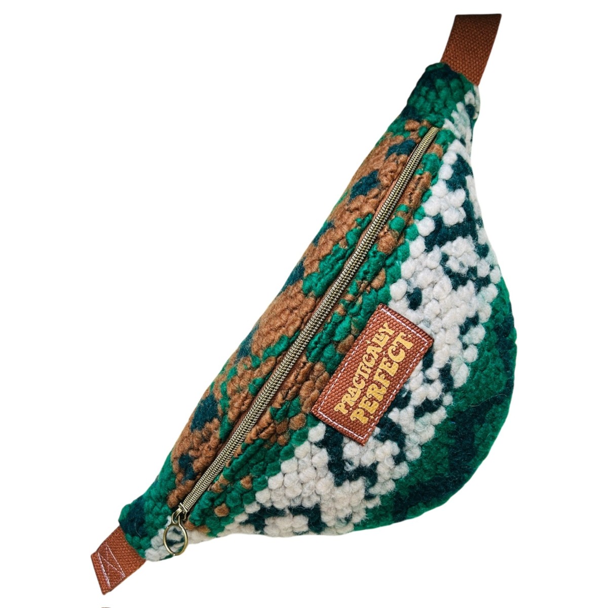 Sac banane en lainage polyester recyclé façon crochet "Pratically Perfect"