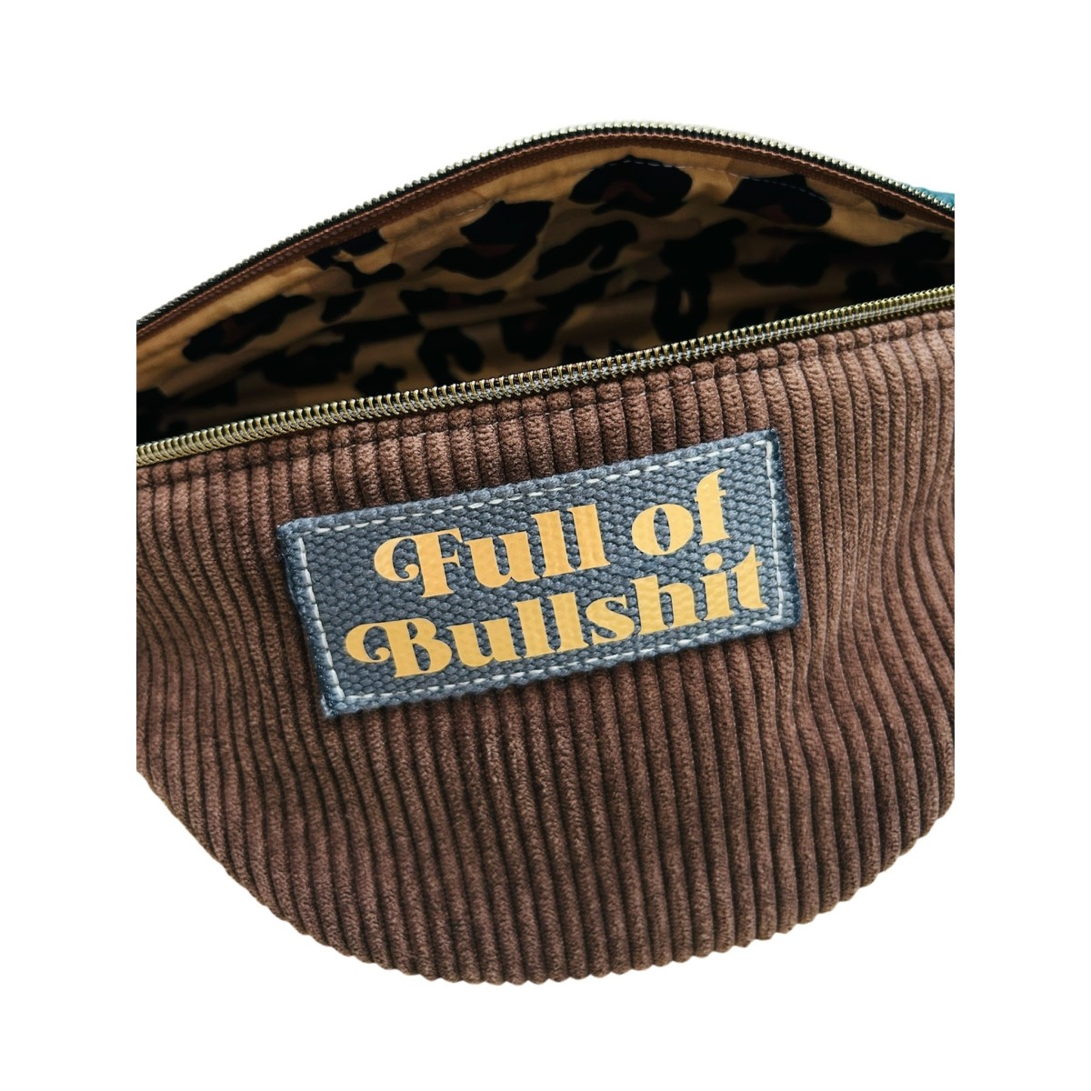 Sac banane en velours côtelé "Full Of Bullshit"
