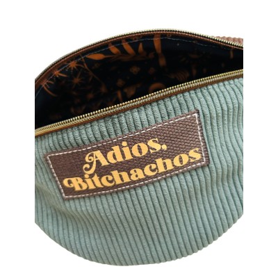 Sac banane en velours côtelé "Adios Bitchachos"
