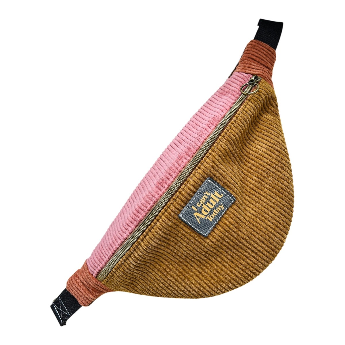Sac banane en velours côtelé "I Can't Adult Today"
