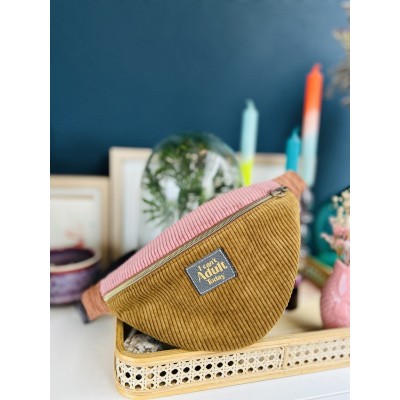 Sac banane en velours côtelé "I Can't Adult Today"
