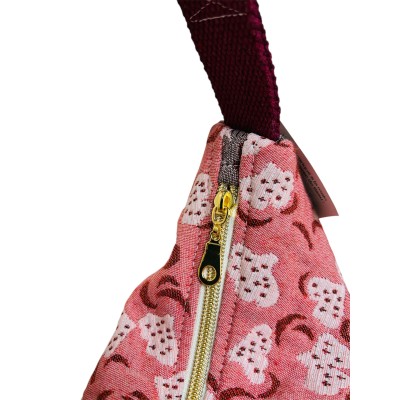 Sac demi-lune en jacquard Indien "Drama Queen"