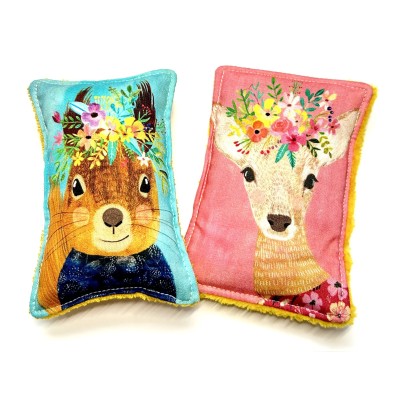Lot éponges et lavette écureuil et biche