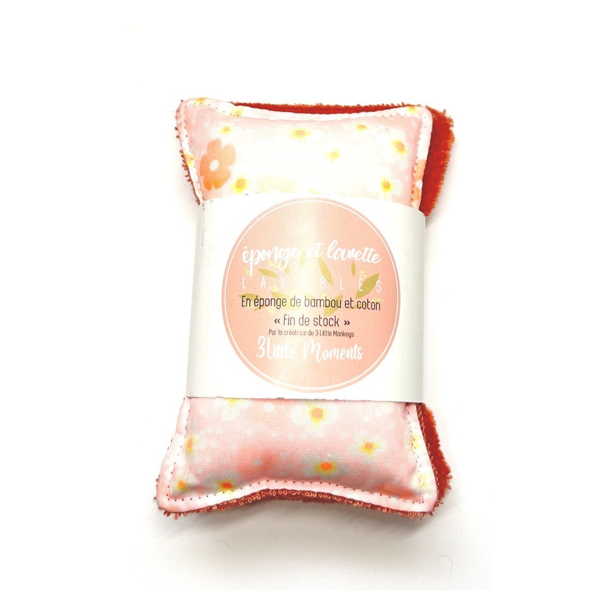 Lot éponges et lavette Petit Pan rose