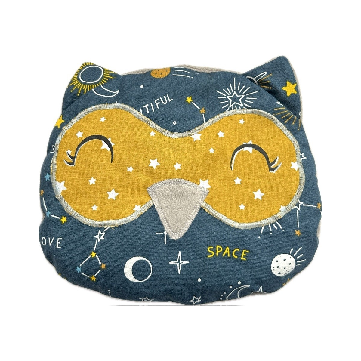 Bouillotte hibou "espace" bleue