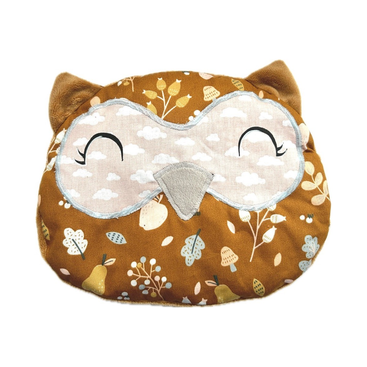 Bouillotte hibou fleurie "automne"