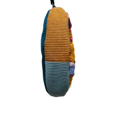 Sac demi-lune en patchwork matelassé "More Amor Por Favor"