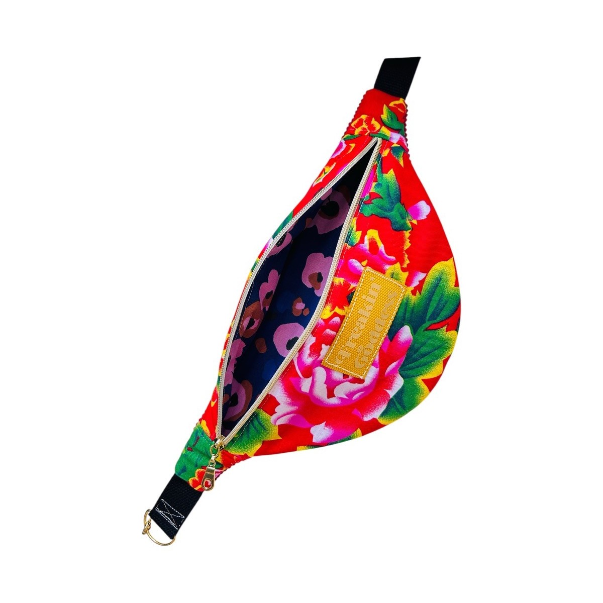 de Sac banane en coton chinois rouge "Freaking Goddess"