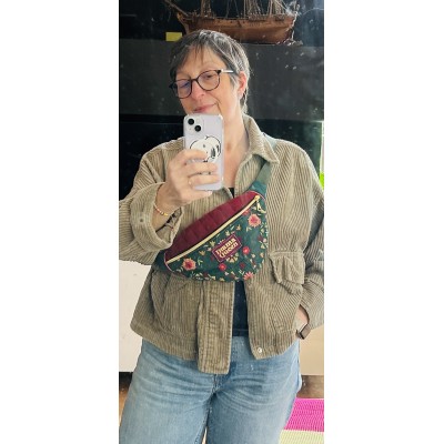 Sac banane en plumetis Upcyclé Zara "Drama Queen"