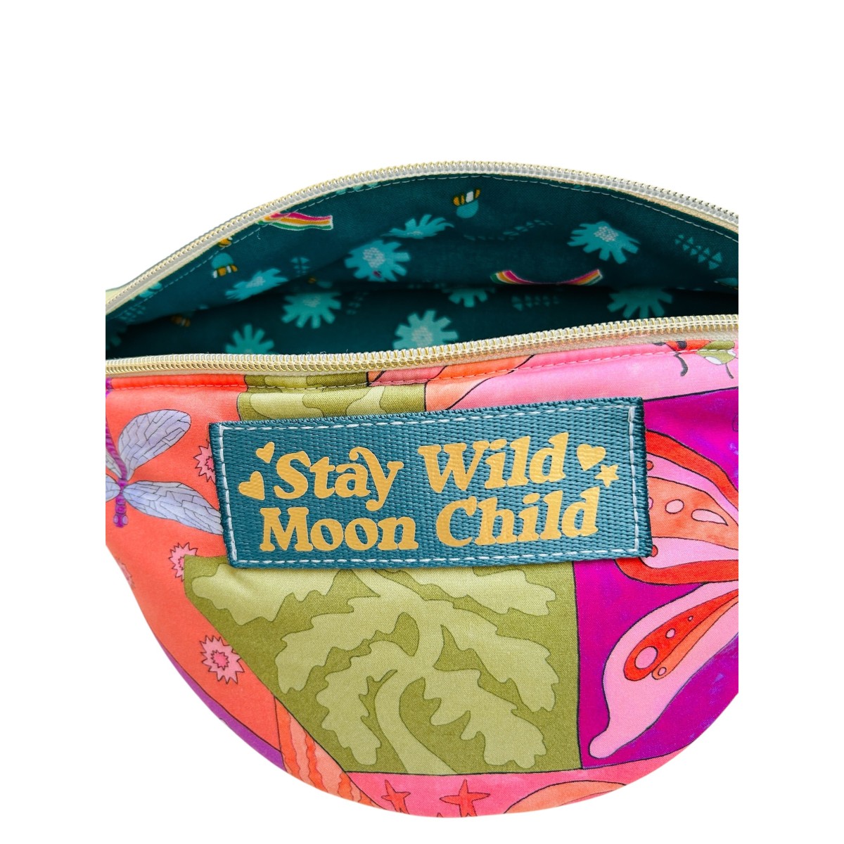 Sac banane en coton imprimé Woodstock "Stay Wild Moon Child"