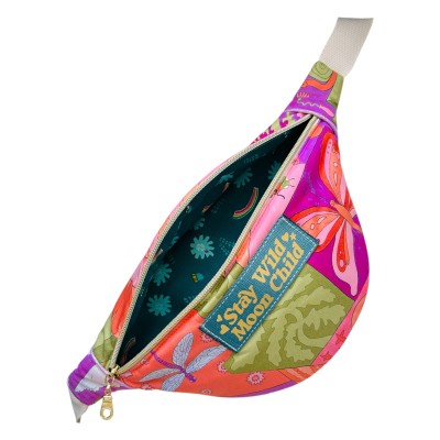 Sac banane en coton imprimé Woodstock "Stay Wild Moon Child"