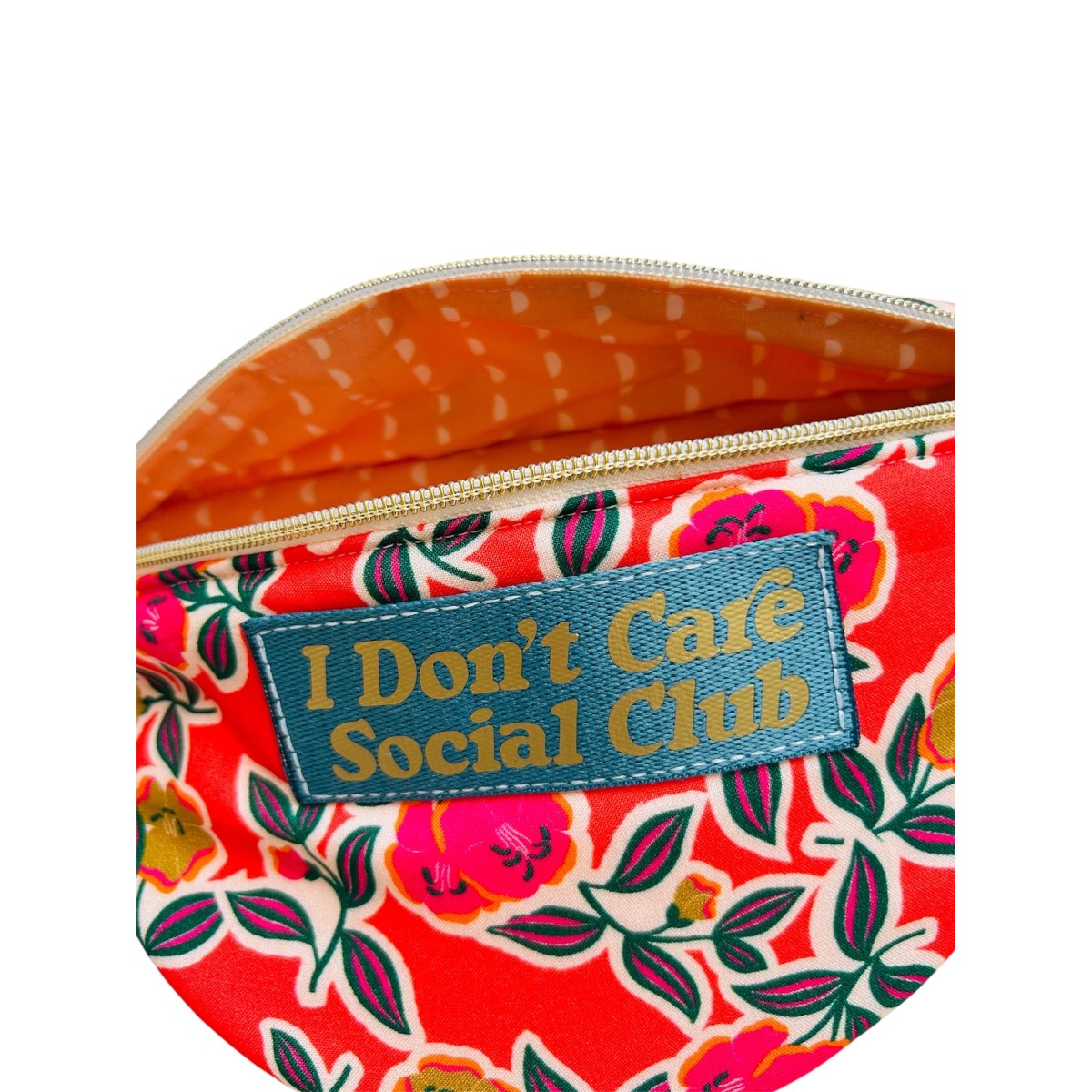 Sac banane en viscose fleuri "I Don't Care Social Club"