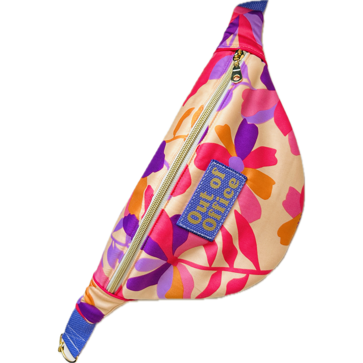 Sac banane en coton fleuri  "Out Of Office"
