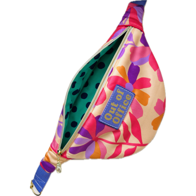Sac banane en coton fleuri  "Out Of Office"