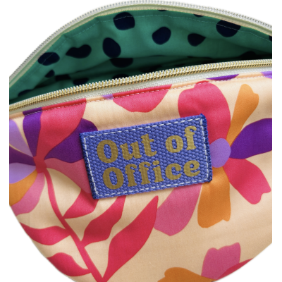 Sac banane en coton fleuri  "Out Of Office"