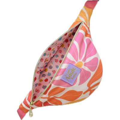 Sac banane en coton épais fleuri "I Can't Adult Today"
