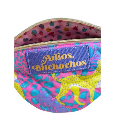 Sac banane matelassé léopards jaunes "Adios Bitchachos"