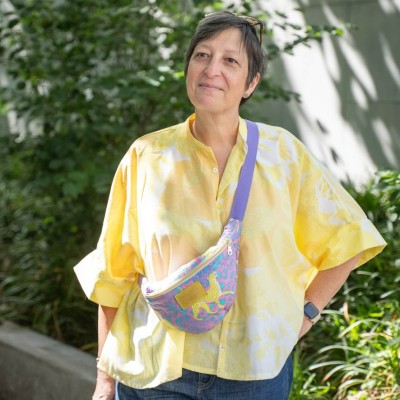 Sac banane matelassé léopards jaunes "Adios Bitchachos"