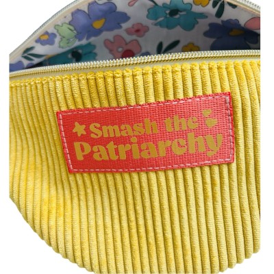 Sac banane en velours côtelé sorbet "Smatch The Patriarchy"