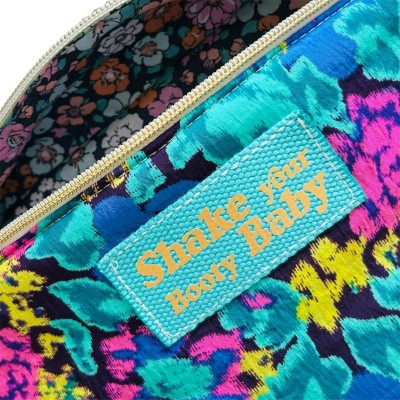 Sac banane en viscose upcyclée kaki et rouge "Dancing Queen"