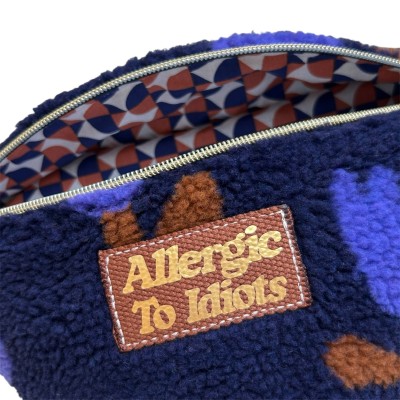 Sac banane en tissu teddy  "Allergic To Idiots"