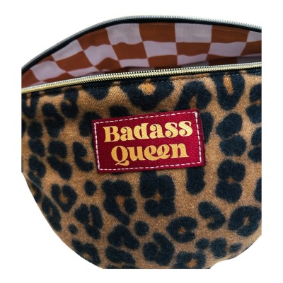 Sac banane XL en écharpe "graou" upcyclée  "Badass Queen"