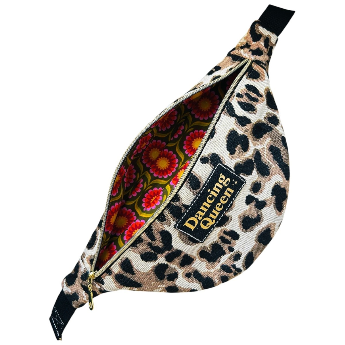 Sac banane en canevas graou léopard "Dancing Queen"