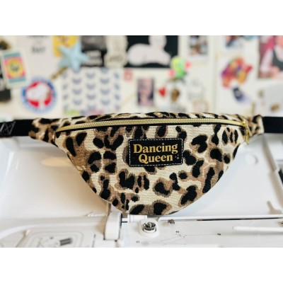 Sac banane en canevas graou léopard "Dancing Queen"