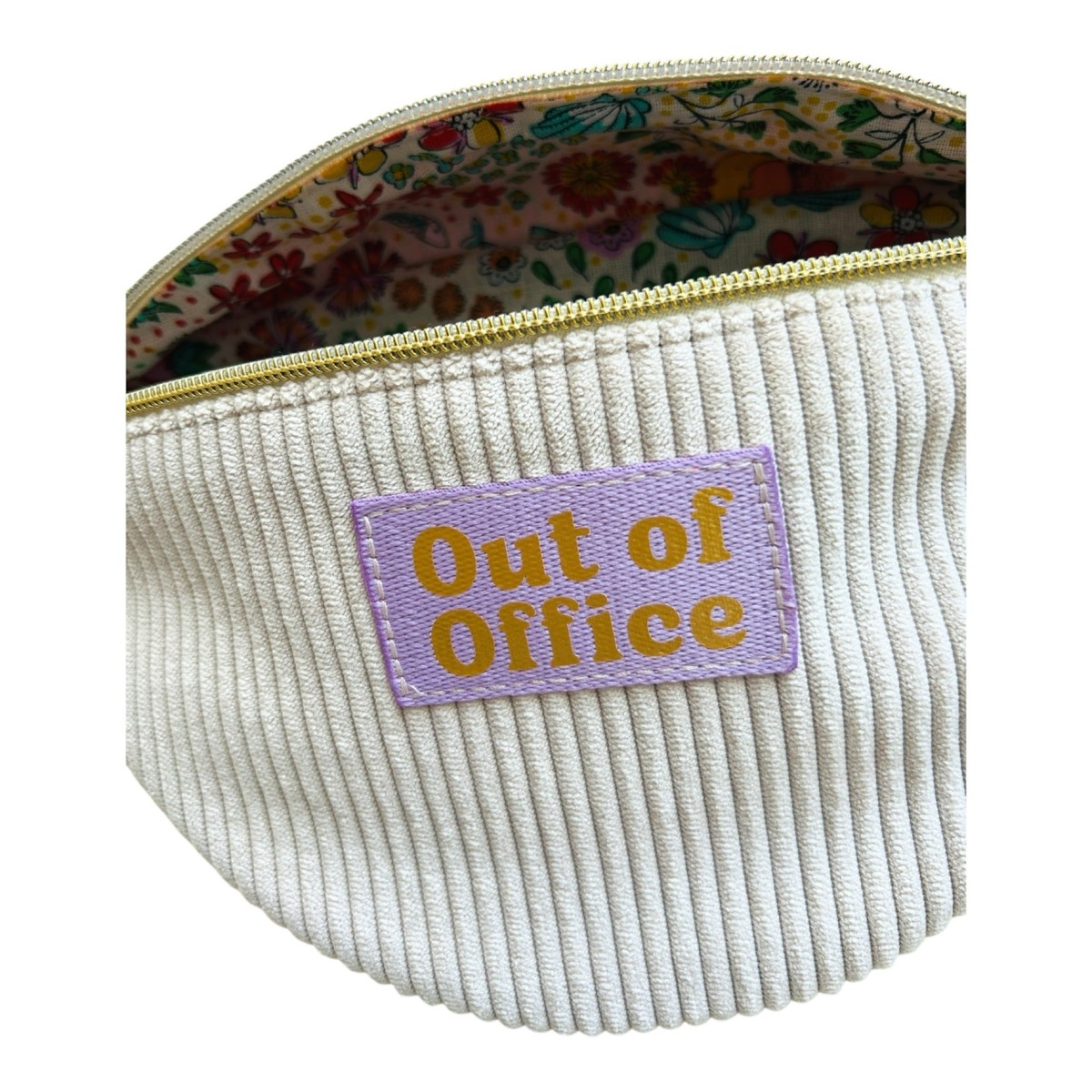 Sac banane en velours côtelé sorbet "Out Of Office"