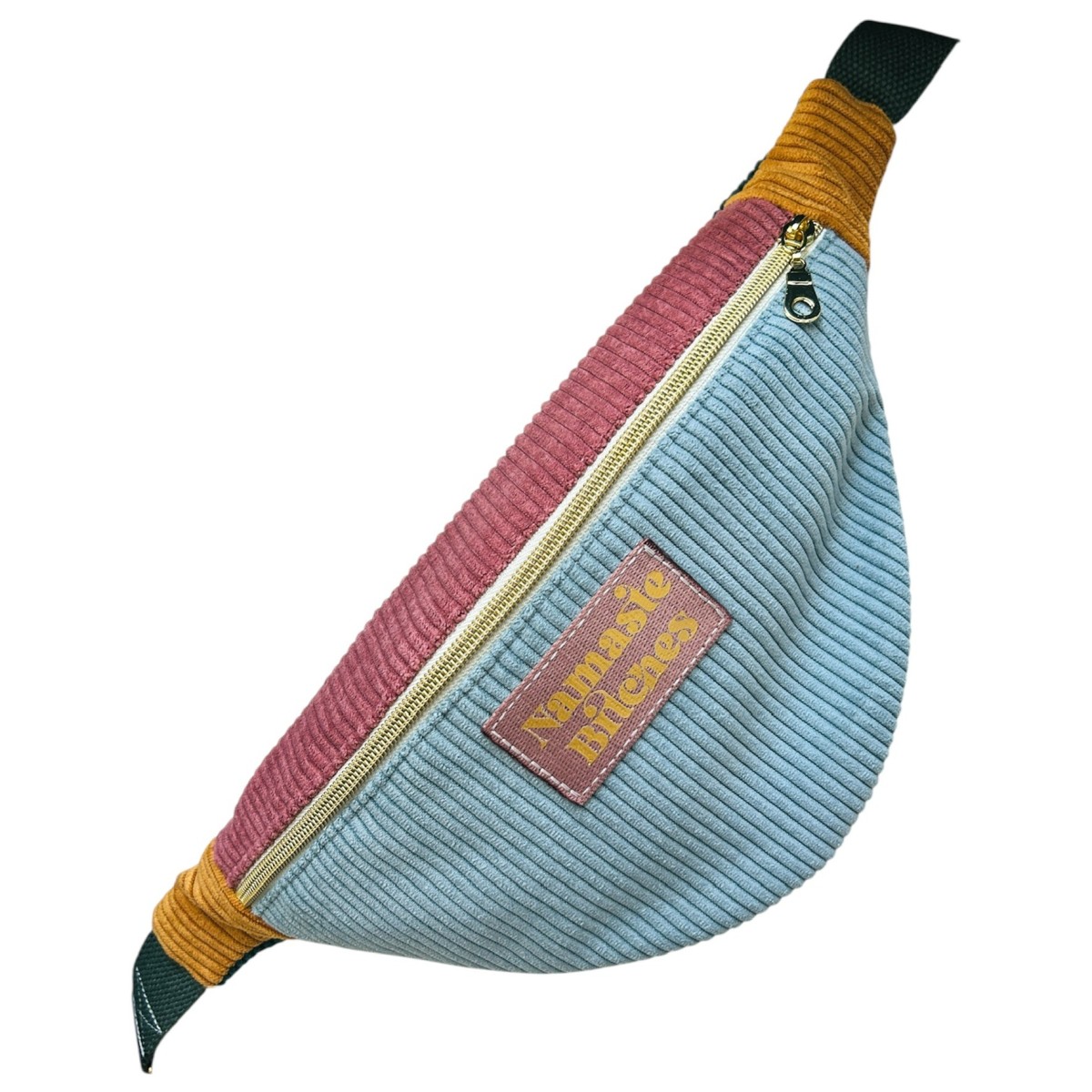 Sac banane en velours côtelé "Namaste Bitches"