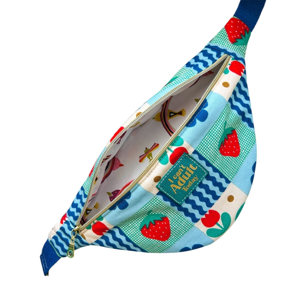 Sac banane en coton épais kawaï "I Can't Adult Today"