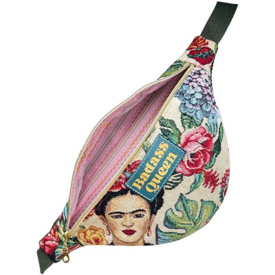 Sac banane tissu canevas Frida Kahlo "Badass Queen"