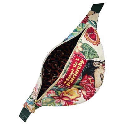 Sac banane tissu canevas Frida Kahlo "Smash The Patriarchy"