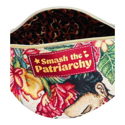 Sac banane tissu canevas Frida Kahlo "Smash The Patriarchy"