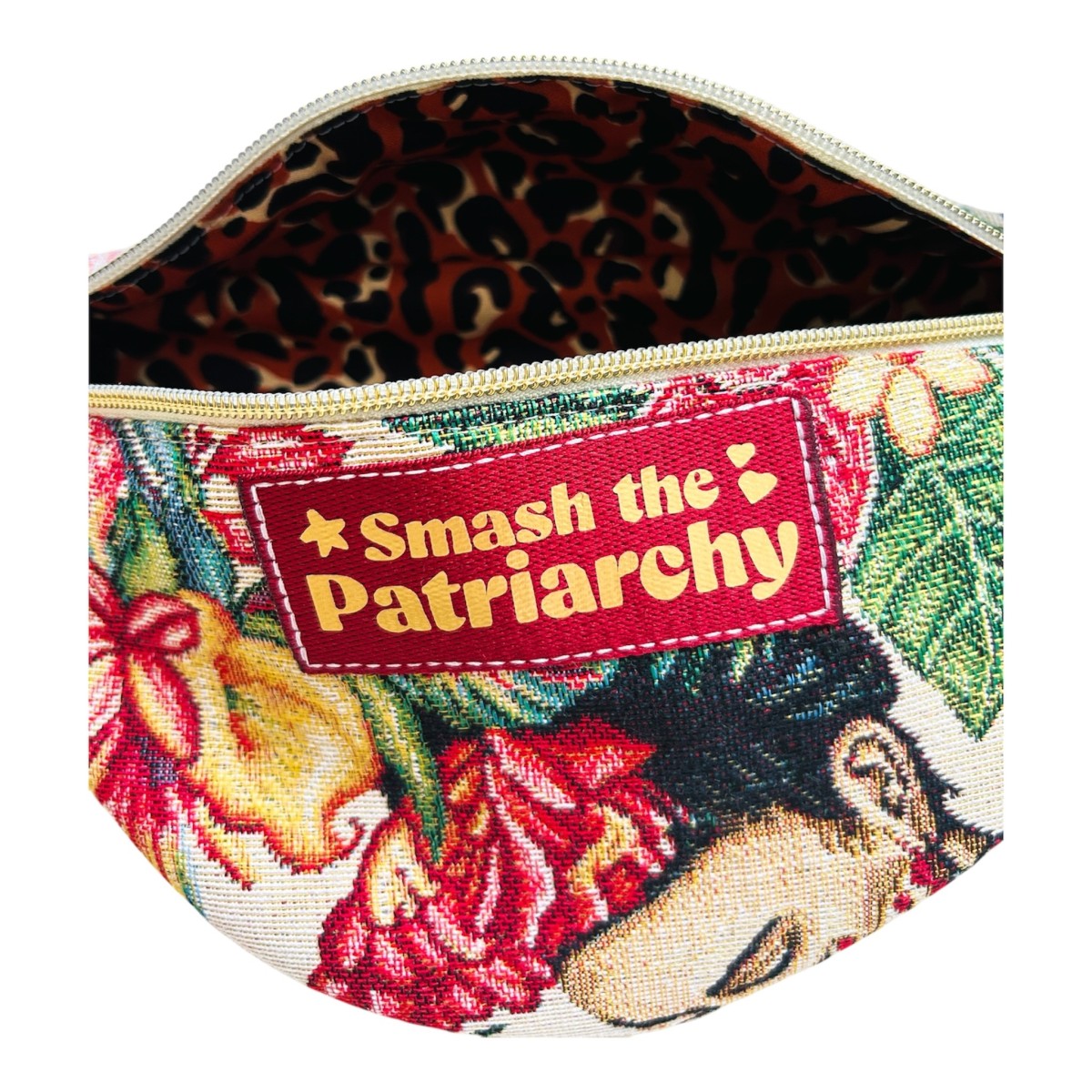 Sac banane tissu canevas Frida Kahlo "Smash The Patriarchy"